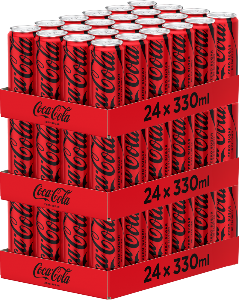72x Napój gazowany Coca-Cola Zero, puszka Sleek, 0.33l, KAUCJA