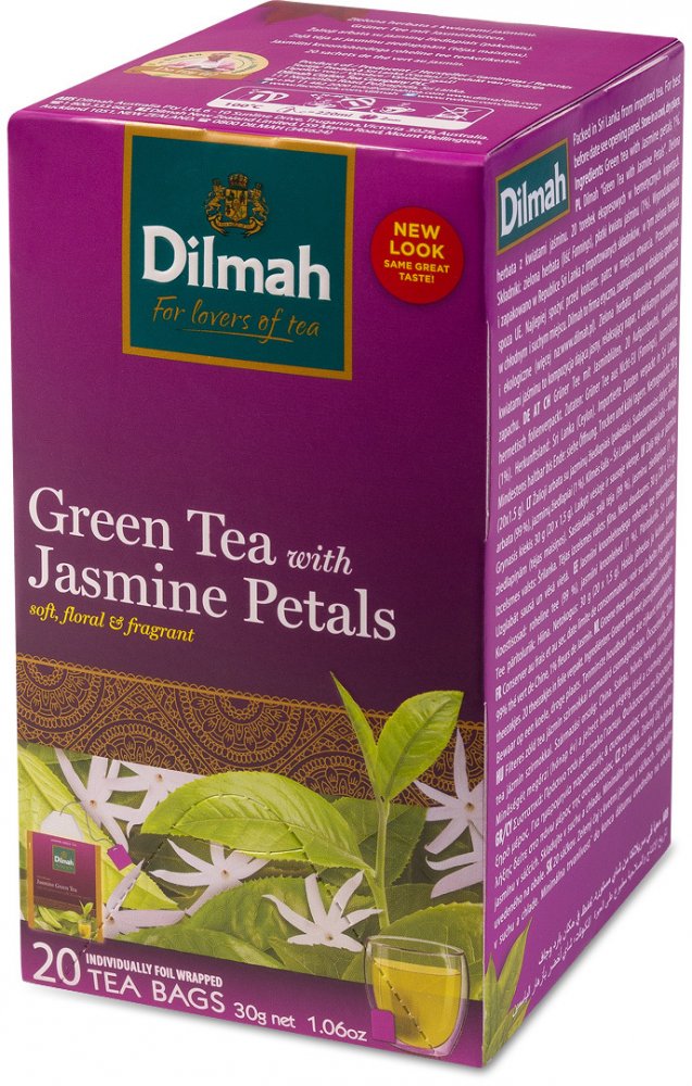 Herbata zielona smakowa w kopertach Dilmah Jasmine Green Tea, 20 sztuk x 1.5g