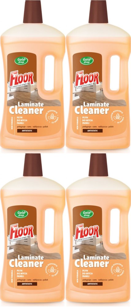 4x Płyn do mycia paneli Floor Gold Drop, z olejkiem migdałowym, 1l