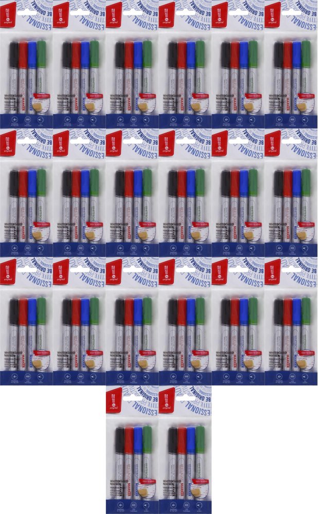 20x Marker suchościeralny MemoBe, okrągła, 2-3mm, 4 sztuki, mix kolorów