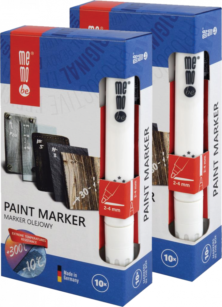 20x Marker olejowy MemoBe MM301, okrągła, 2-4mm, biały