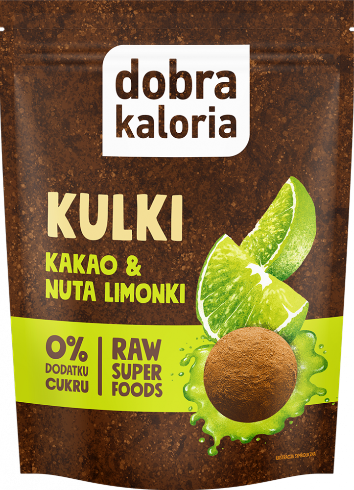 Kulki kakaowe dobra kaloria, kakao i nuta limonki, 65g