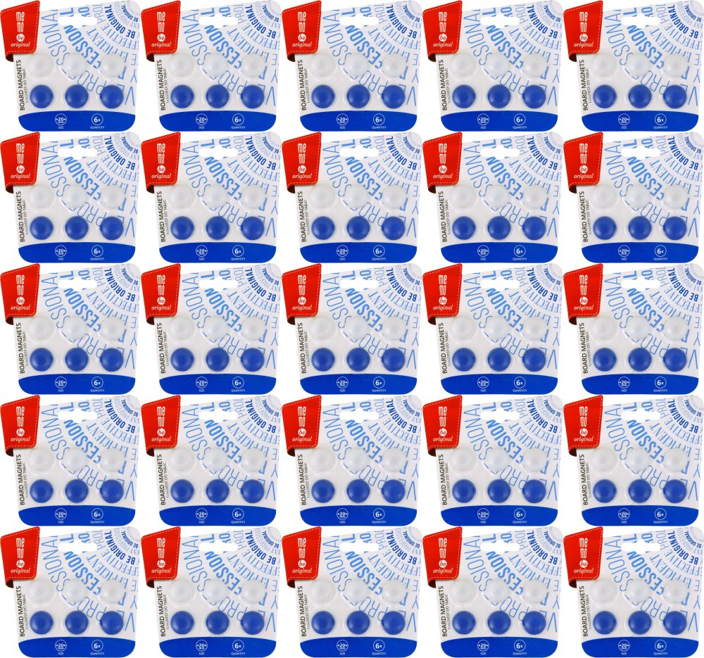 25x Magnesy MemoBe, 20mm, 6 sztuk, mix kolorów