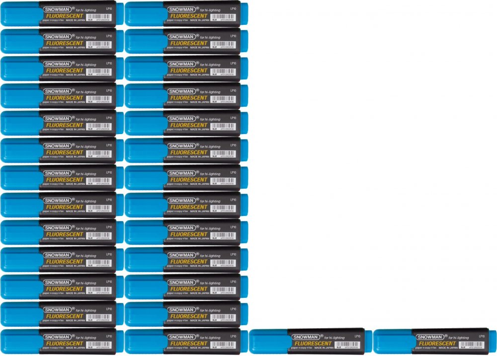 36x Zakreślacz Snowman, ścięta, niebieski