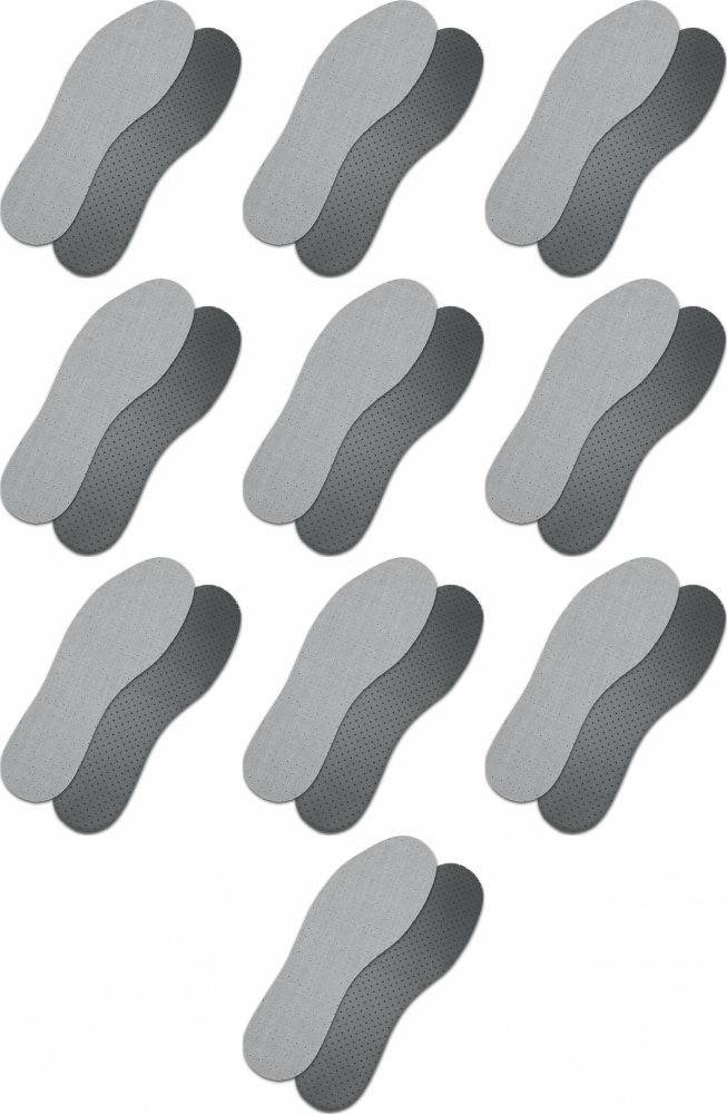 10x Wkładki do butów Reis BRCZ-WKPPO, przeciwpotne, rozmiar 40, szary