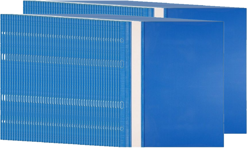 100x Skoroszyt plastikowy zawieszany Biurfol, twardy, A5, niebieski