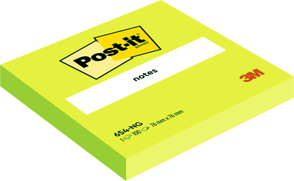 Karteczki samoprzylepne Post-it, 76x76mm, 100 karteczek, zielony