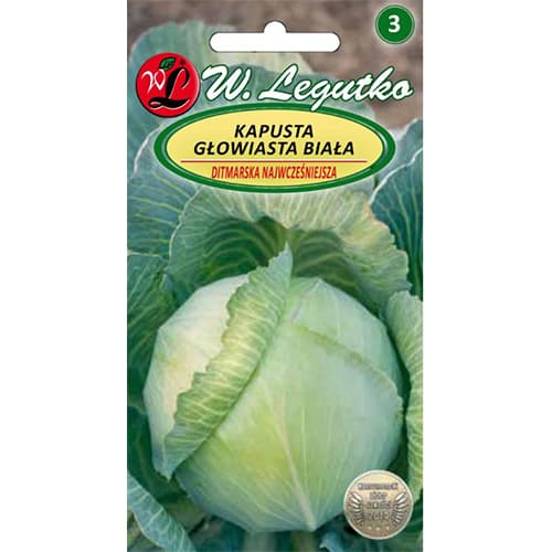 1 szt, Weißkohl Ditmarska - Samen: Ilość w opakowaniu: 2 g