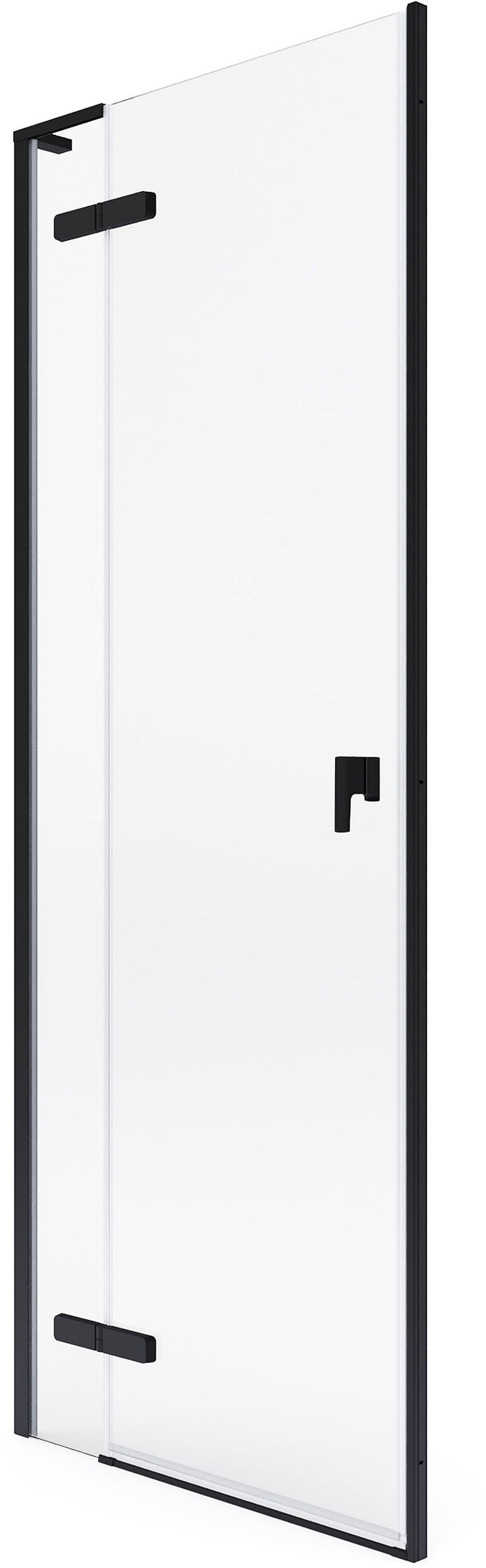 Roca Metropolis-N drzwi prysznicowe 120 cm uchylne czarny mat/szkło przezroczyste AMP0812016M