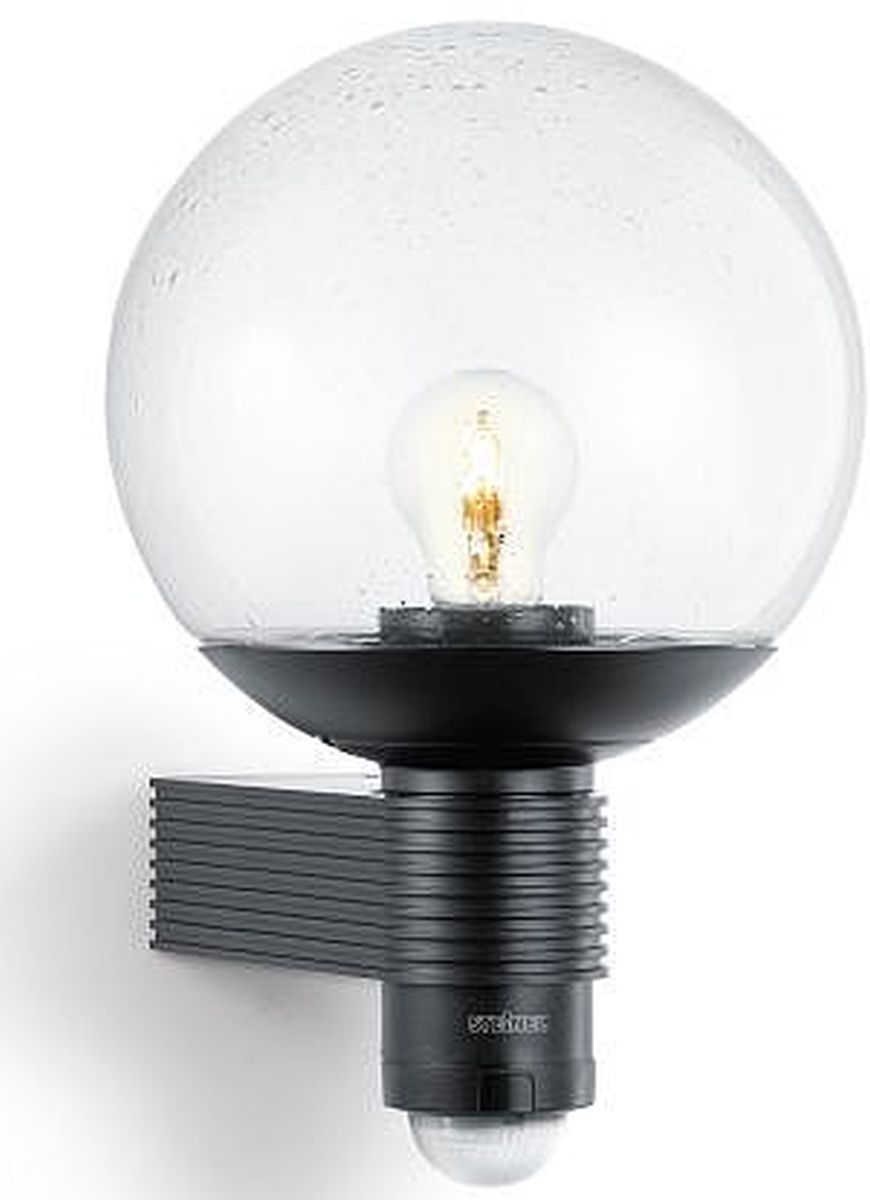 Steinel L 400 S kinkiet zewnętrzny 1x60W z czujnikiem ruchu czarny/szkło ST611019