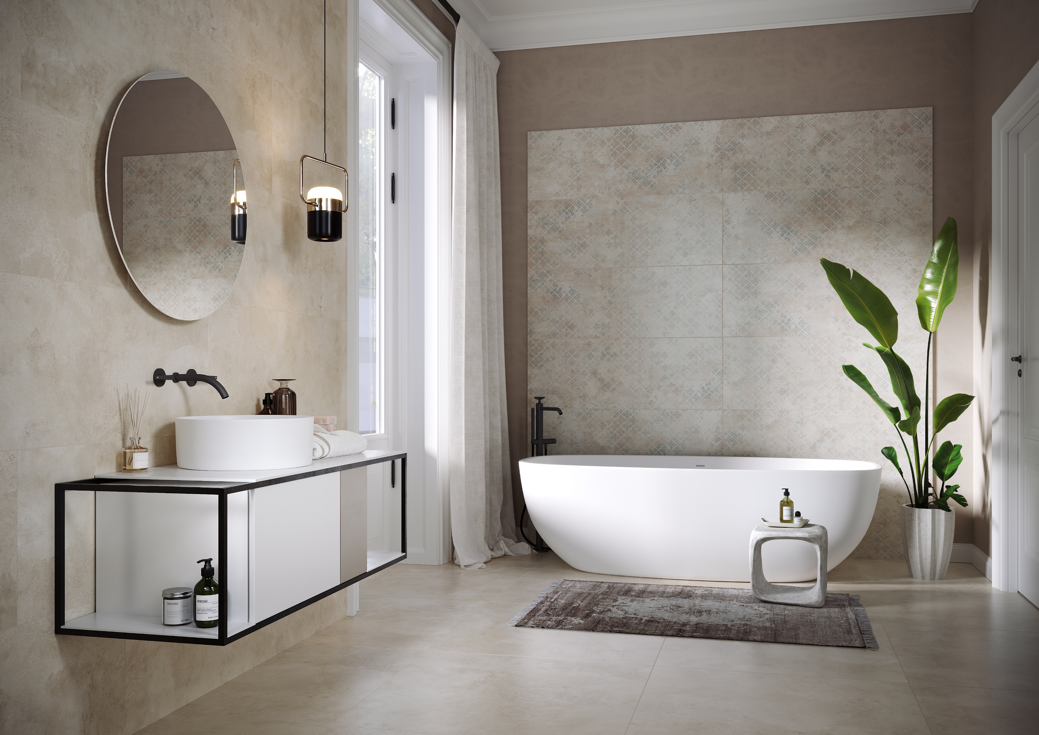 Opoczno Calm Colors cream matt płytka ścienna 39,8x119,8 cm kremowy mat