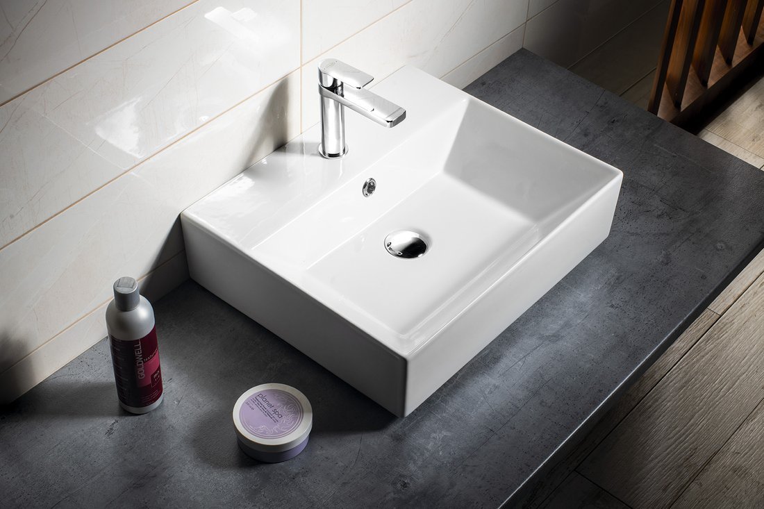 Isvea Sistema umywalka 50x42 cm ścienna prostokątna biała 10SF50051