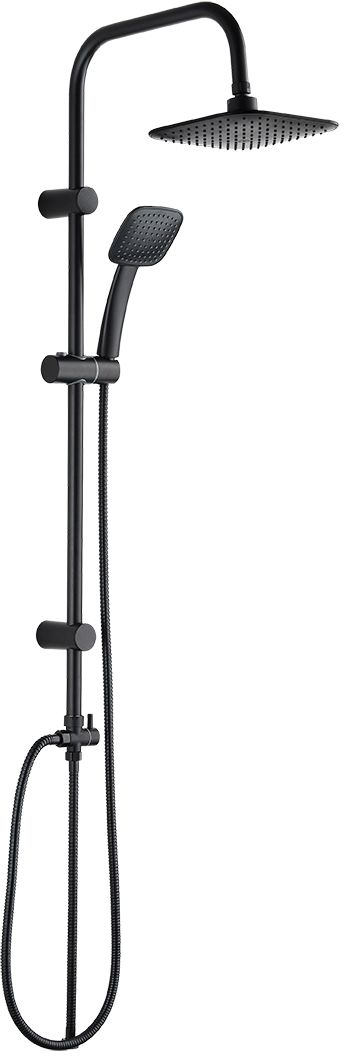 Kuchinox Ondo zestaw prysznicowy ścienny z deszczownicą czarny PG770KX