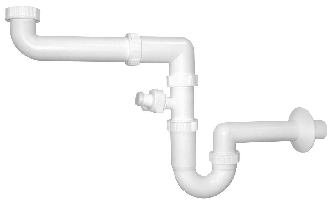 Bruckner syfon zlewozmywakowy rurowy biały 155.125.0 - Wysyłka w 24h