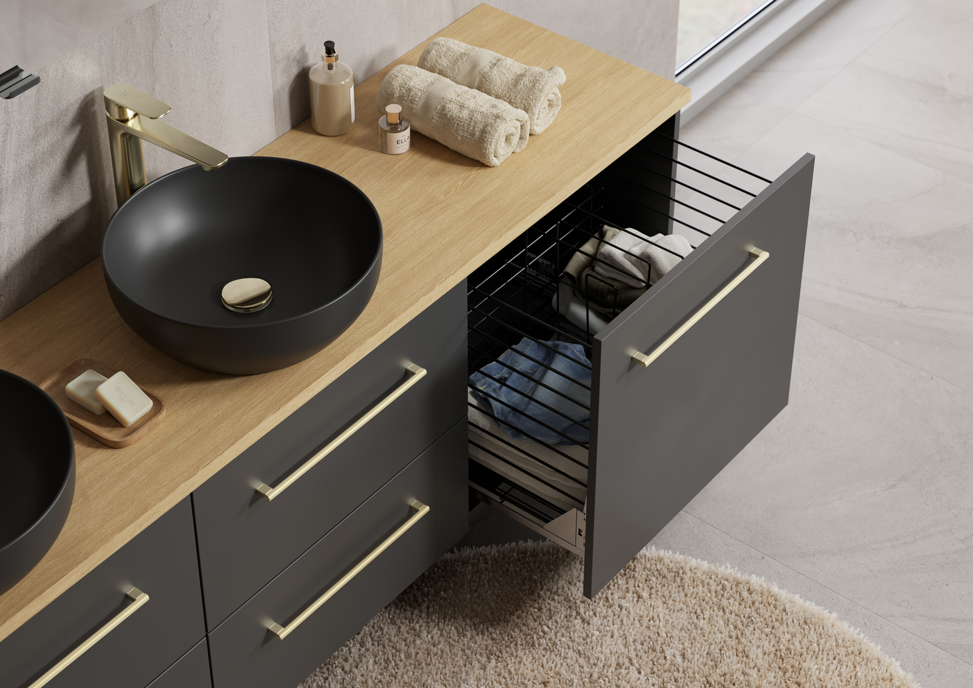 Cersanit Larga uchwyt meblowy złoty S164-060