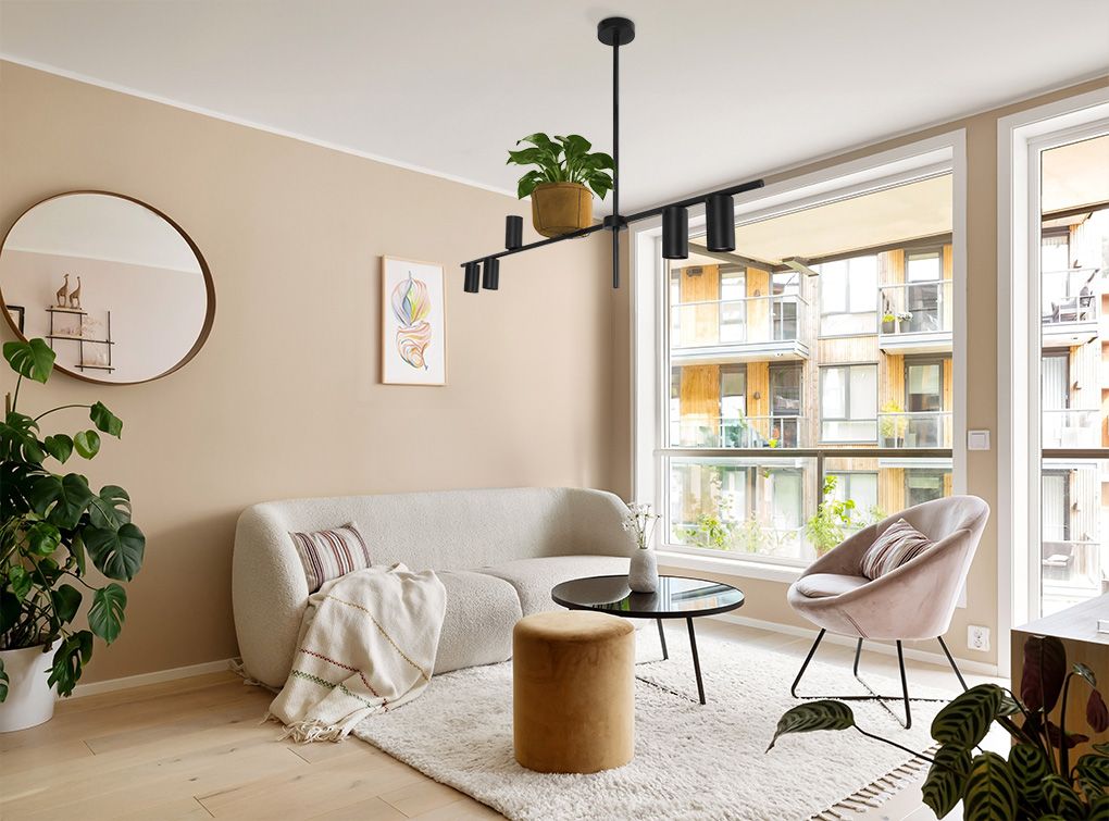 Kaja Rocco lampa wisząca 5x10 W czarna K-4757