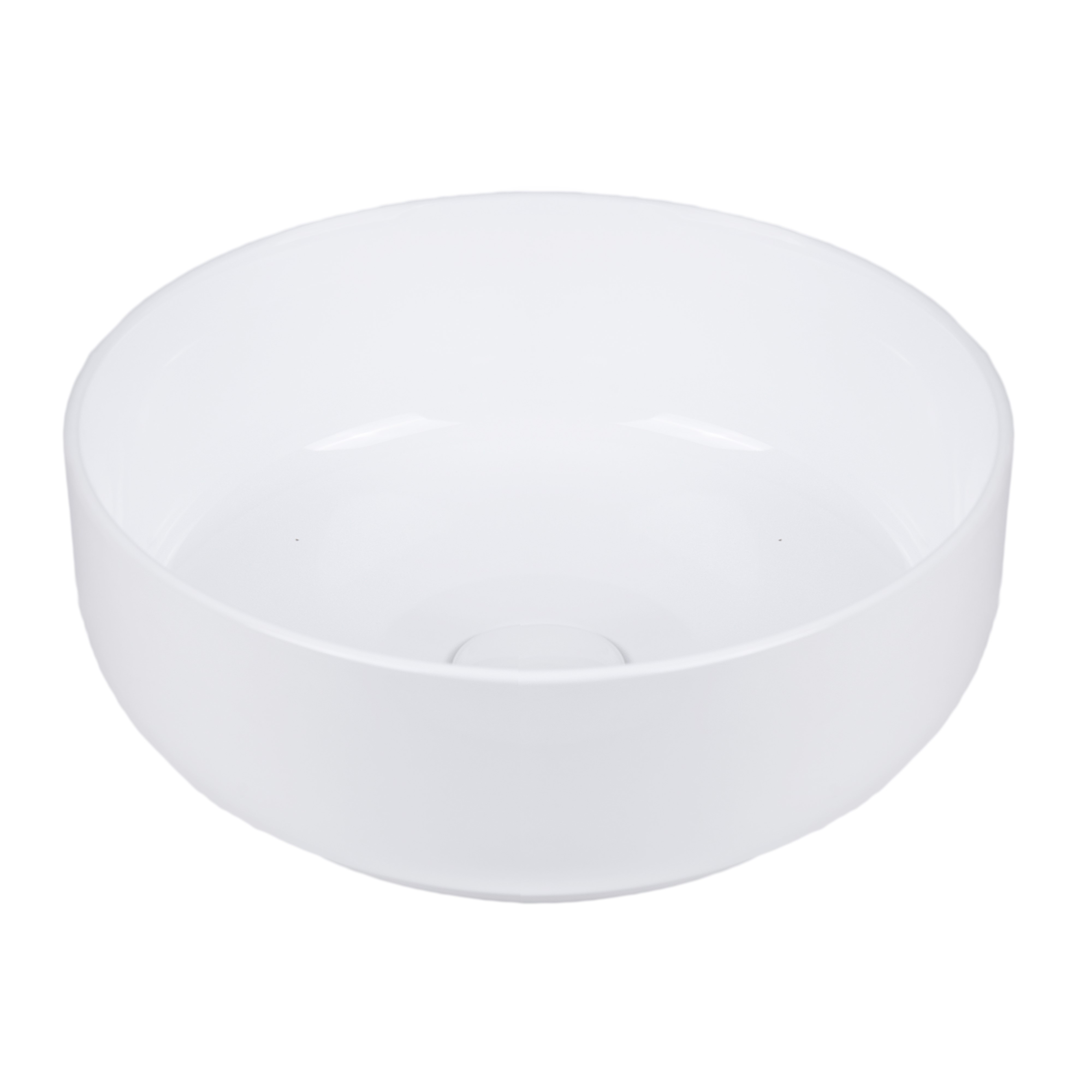 Uptrend Sofia umywalka 38,5x38,5 cm nablatowa okrągła biały połysk UP4003-2