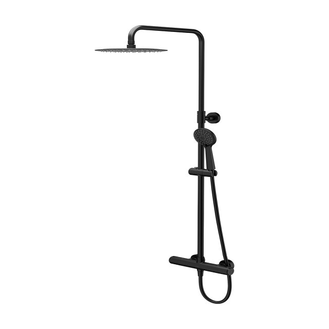 CERSANIT Kolumna natryskowa VERSO z baterią termostatyczną czarna S95