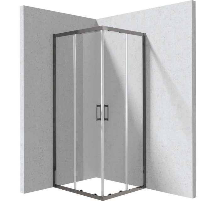 DEANTE Kabina prysznicowa prostokątna FUNKIA titanium szkło transpare