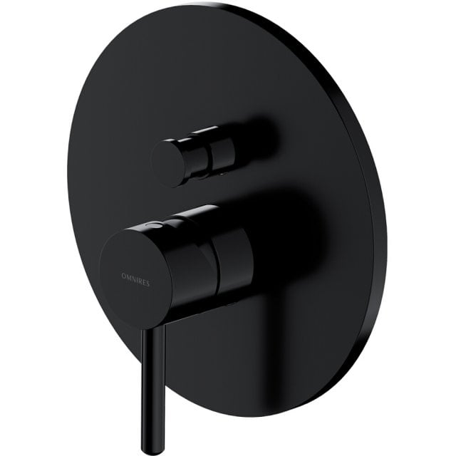 OMNIRES Bateria prysznicowo-wannowa Y podtynkowa czarna półmat Y1235B