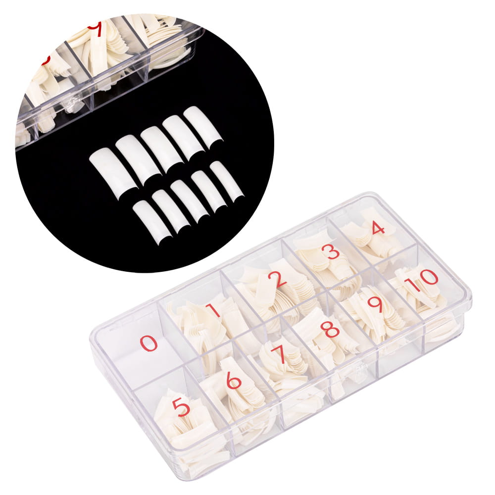 Tipsy w pudełku białe krótka kieszonka 500 szt