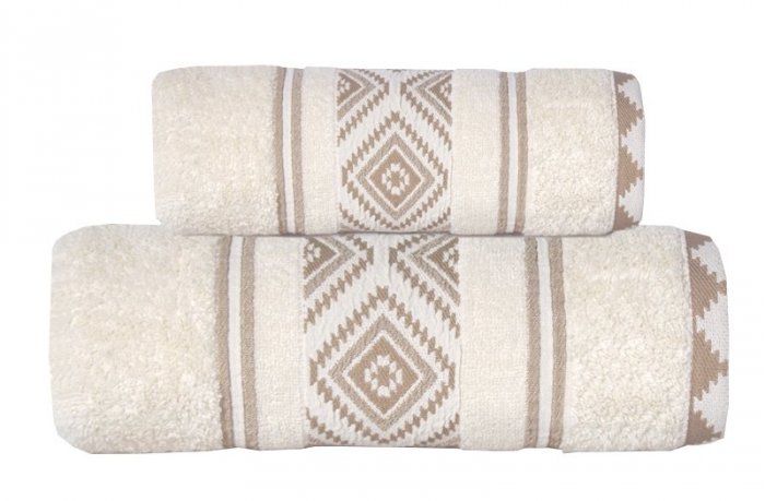 Ręcznik AZTEKA 70x130 kolor lniany