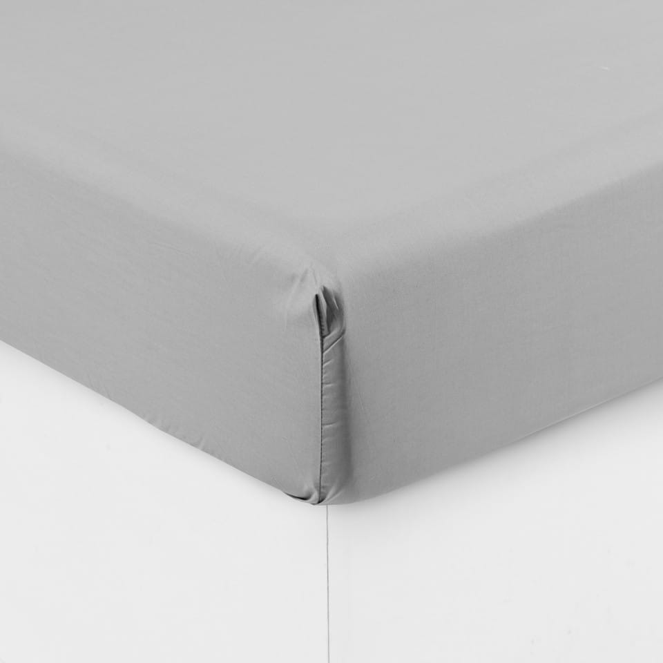prześcieradło NEO GRIS szare bawełna perkalowa