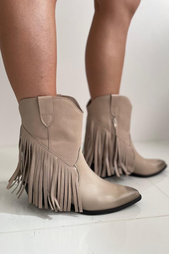 Botki damskie 0039/5 Szary lico outlet