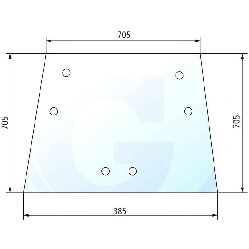 Szyba tylna Deutz AgroStar 4383609