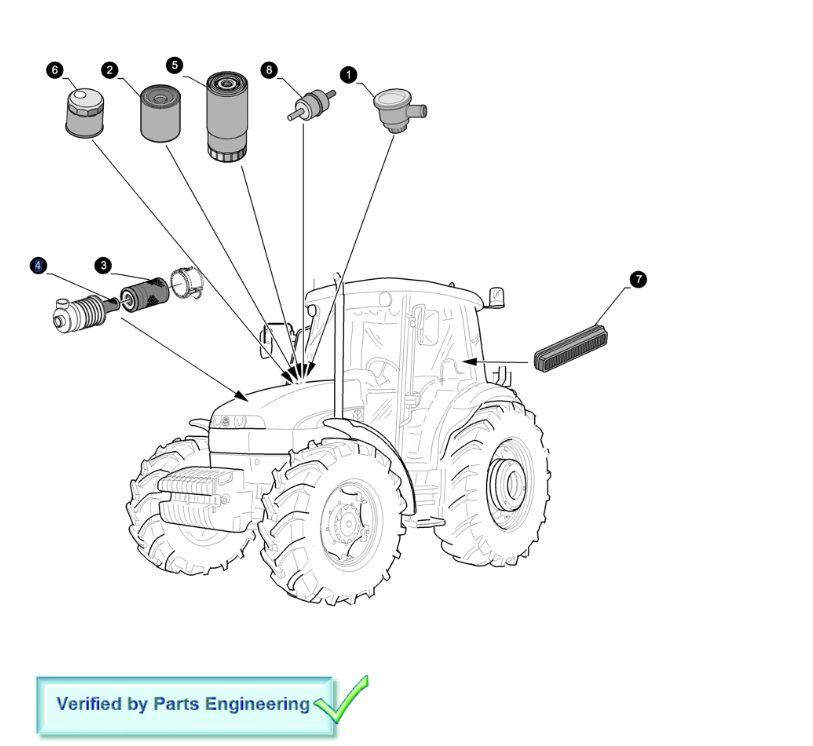 Zestaw filtrów New Holland TD5000 ORYGINALNE CNH