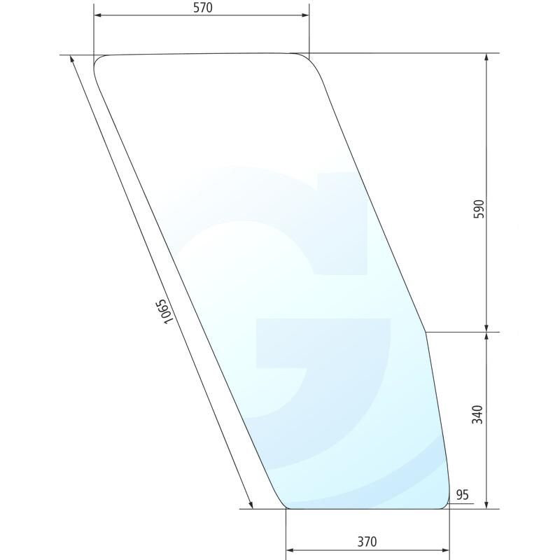 Szyba drzwi prawa FIAT 5108670