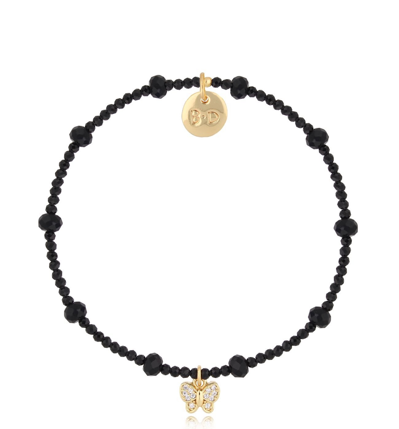 Bransoletka z czarnymi turmalinami Papilio BTW2066