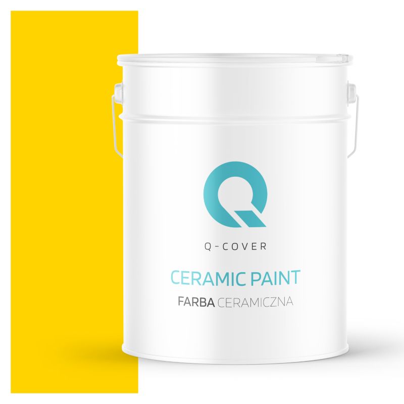 Farba Ceramiczna Do Ścian i Sufitów Q-Cover Intensywny żółty H6967 Głęboki Mat 10L