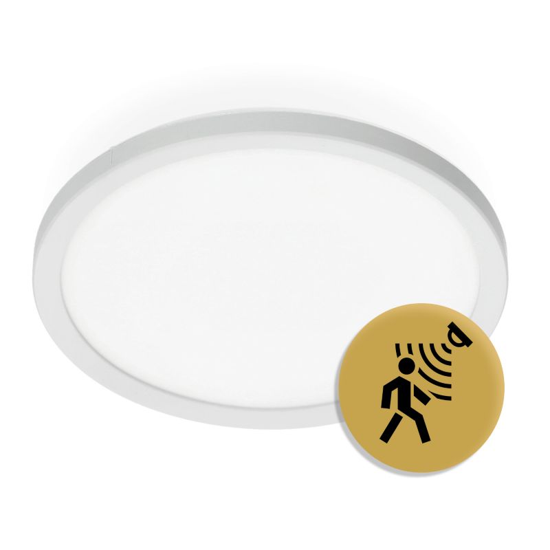 Plafon LED Kobi okrągły 12w 3cct z czujnikiem ruchu IP54 biały 1szt.