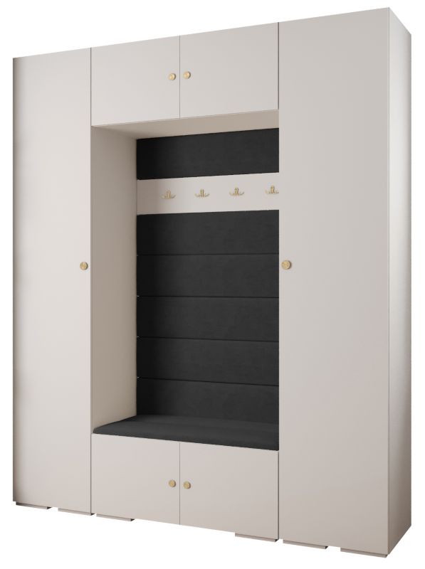 Garderoba do przedpokoju Abiks INOVA 2 Z13 biały+złoty+manila18 1 szt.