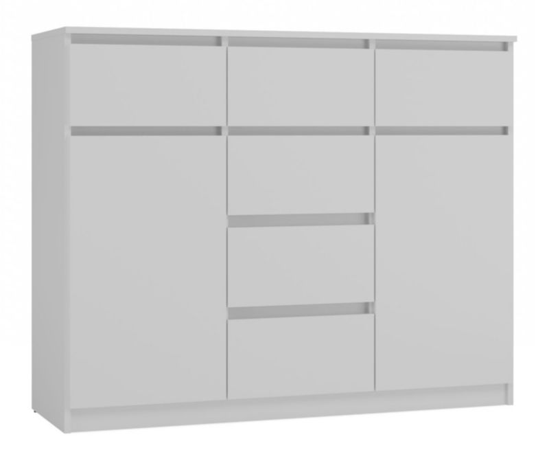 Komoda Topeshop 2D6S 120 CM 2 DRZWI 6 SZUFLAD BIEL 40x96,5x120 cm 1 szt.