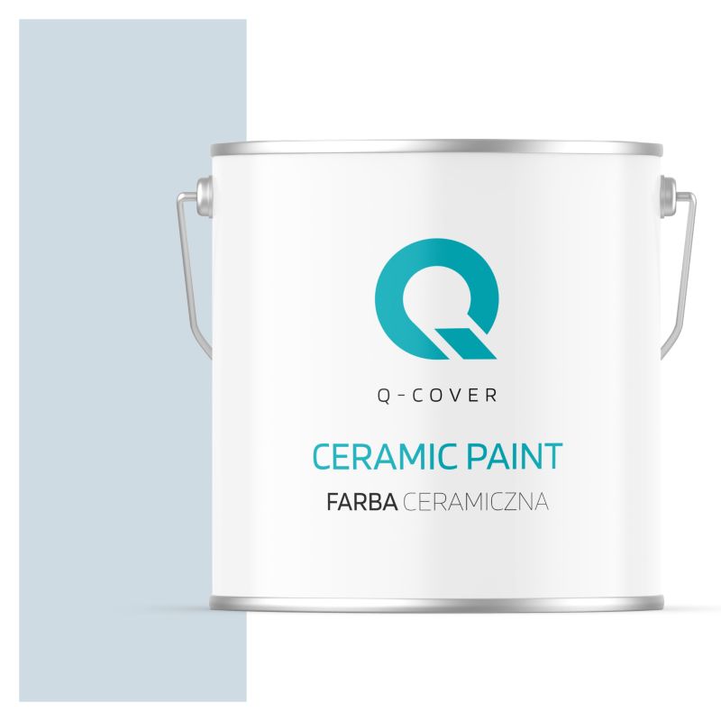 Farba Ceramiczna Do Ścian i Sufitów Q-Cover Szary platynowy jasny H0668 Głęboki Mat 5L
