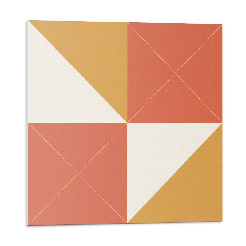 Kafelki samoprzylepne Wallfluent 20x20 cm Geometria w odcieniach ciepła 20 szt.