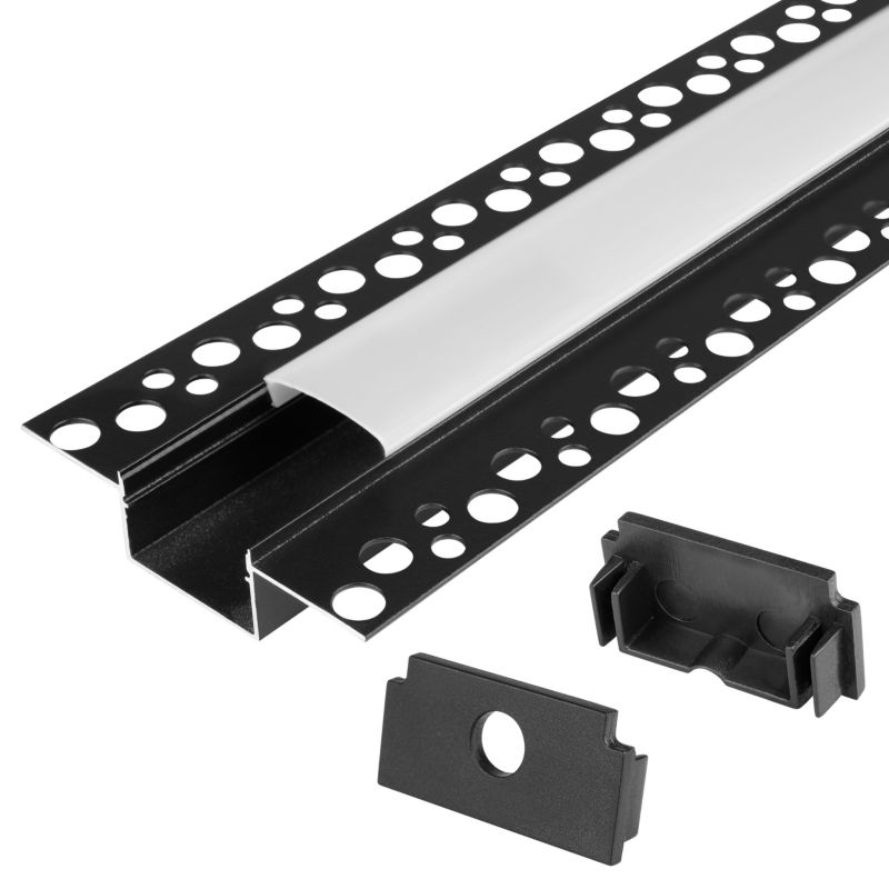 Profil LED XUDO GK 20mm 2m czarny z kloszem mlecznym 1 szt.