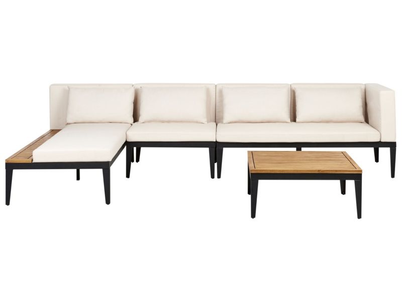 Zestaw ogrodowy ze stolikiem Bracciano Jasnobeżowy 1 kpl