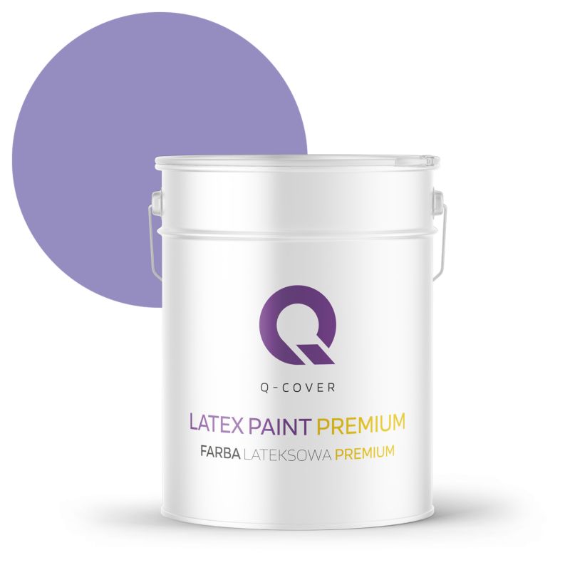 Farba Lateksowa Premium Plamoodporna do Ścian i Sufitów Q-Cover Lawendowy H2629 Głęboki Mat 10L