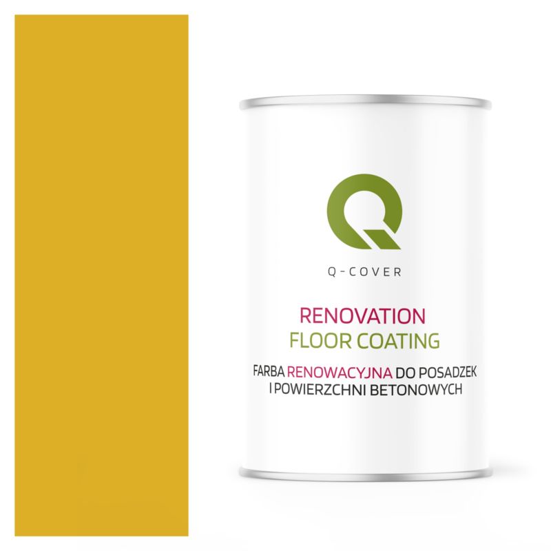 Farba Renowacyjna do Posadzek i Powierzchni Betonowych Q-Cover Żółty Cytrynowy RAL1012 Półmat 1L