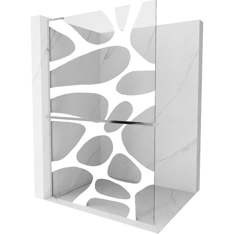 Ścianka prysznicowa Mexen Kioto+ L biały wzór 110x200 cm 800-110-123-01-97 1 szt.