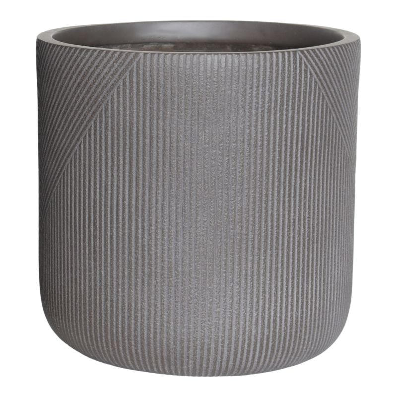 Donica Verve 30 cm ciemnoszara w paski