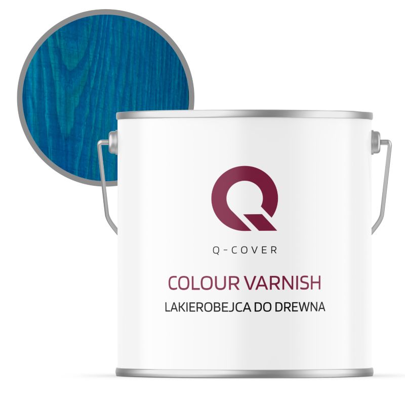 Lakierobejca do Drewna 3w1 Q-Cover Niebieski Satyna 5L
