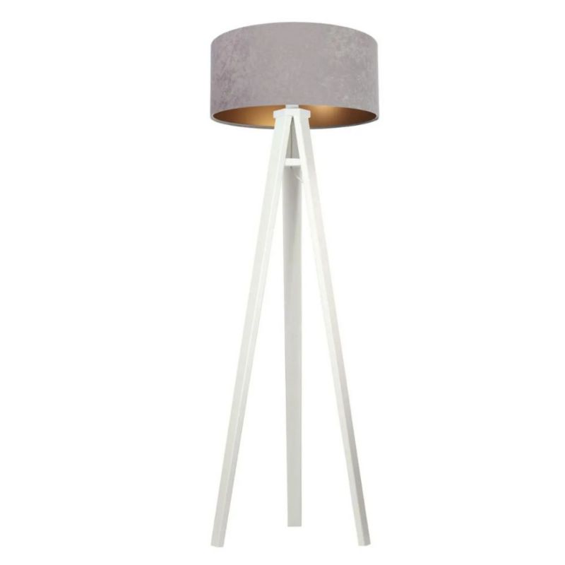 Lampa Bps Koncept stojąca HOME 50 szara/złota/biała 1 szt