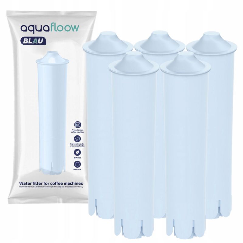 Filtr wody, AquaFloow, do ekspresu Jura, zamiennik, z wkładem węglowym, 5szt