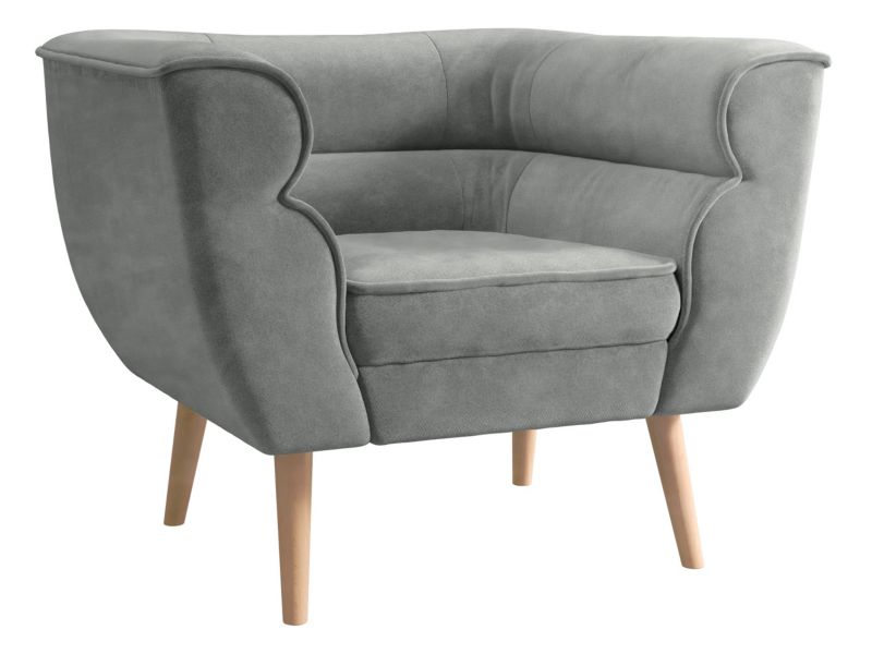 Fotel MIRJAN 24 tapicerowany Bal 1 jasny szary 1 szt.