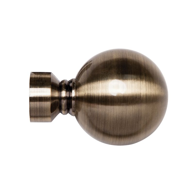 Końcówka karnisza Colours Kula antyczny mosiądz 19 mm