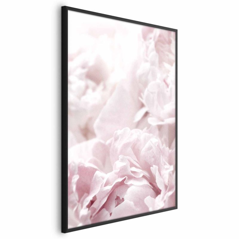 Plakat Artgeist Puszyste peonie 60x90 cm z ramą czarną 1 szt